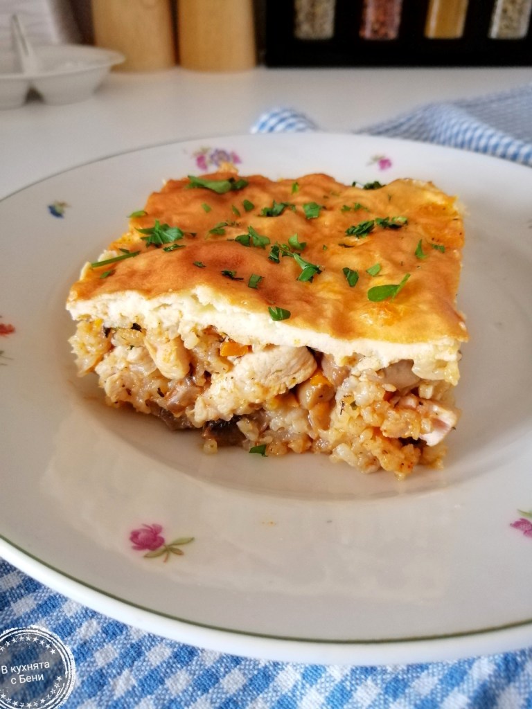 Ориз с гъби и пилешко от https://inthebeniskitchen.com/