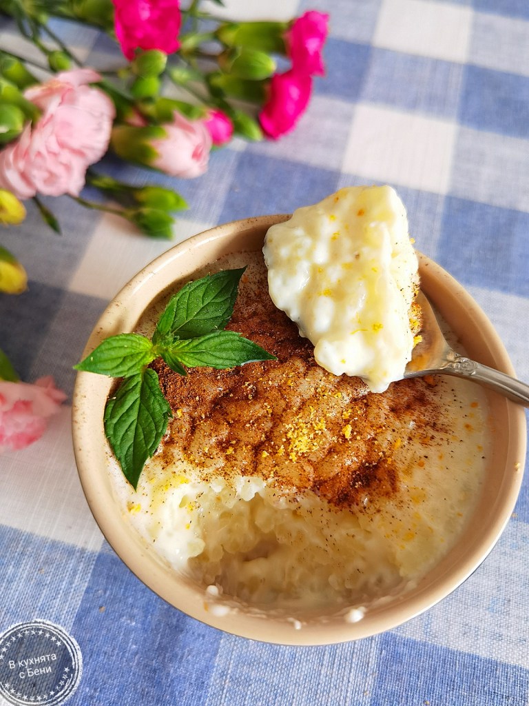 Мляко с ориз с портокалов вкус от https://inthebeniskitchen.com/