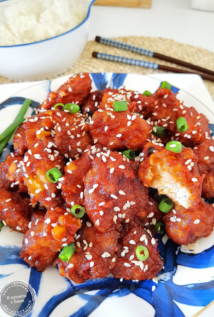 Вкусно пиле в меден сос по китайски от https://inthebeniskitchen.com/