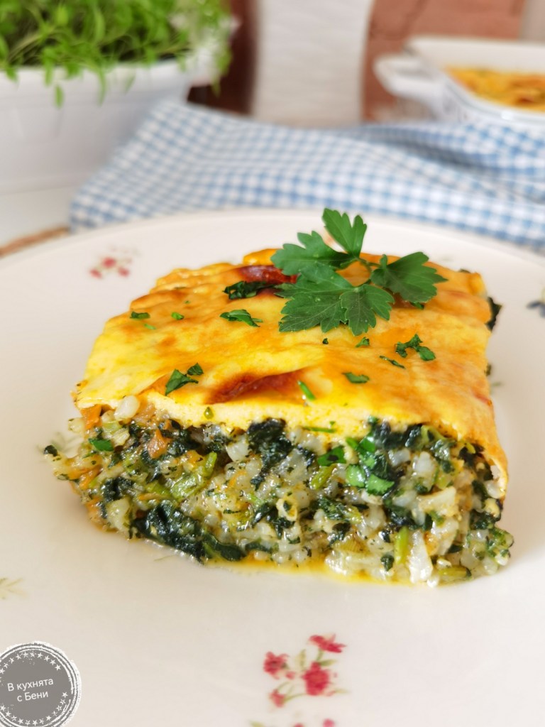 Вкусна коприва с ориз на фурна от https://inthebeniskitchen.com/