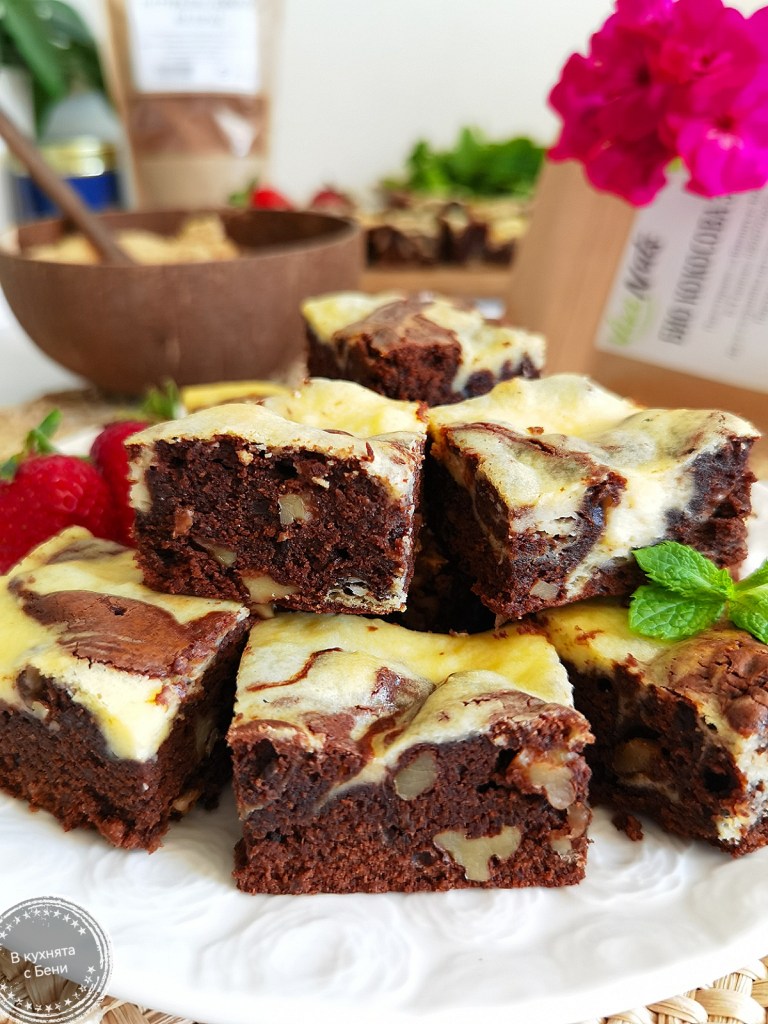 Брауни чийзкейк от https://inthebeniskitchen.com/