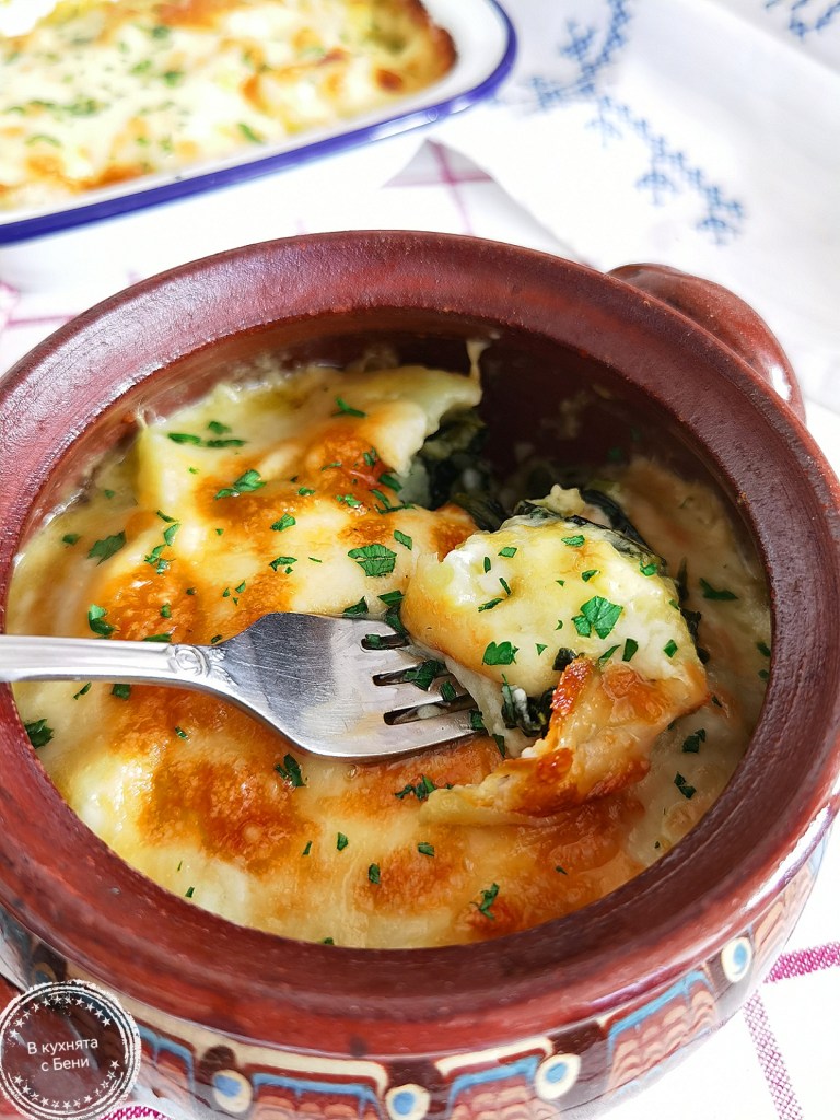 Запеканка с картофи и спанак от https://inthebeniskitchen.com/
