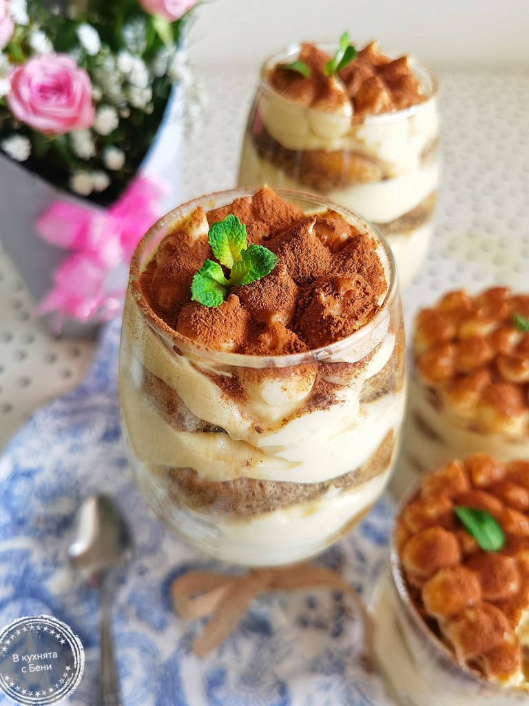 Тирамису в чаша от https://inthebeniskitchen.com/