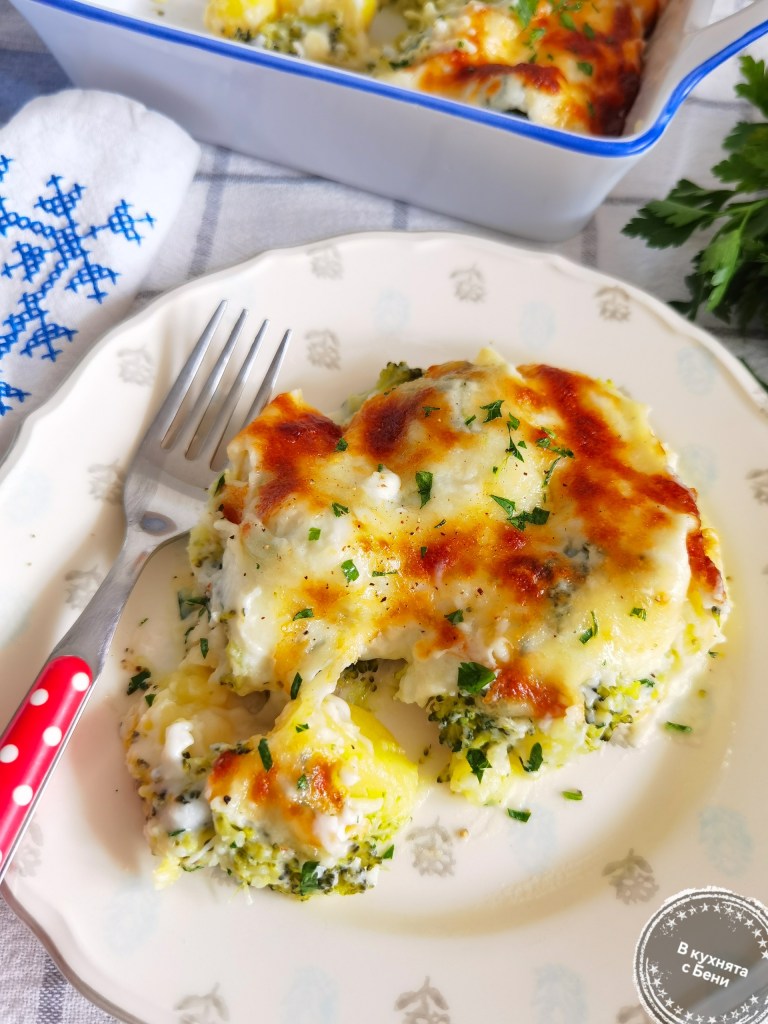 Запеканка с броколи и картофи от https://inthebeniskitchen.com/