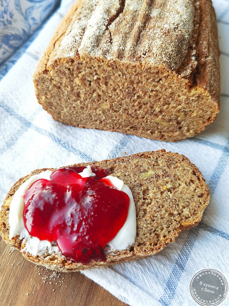 Хляб с пълнозърнесто брашно и лимец от https://inthebeniskitchen.com/